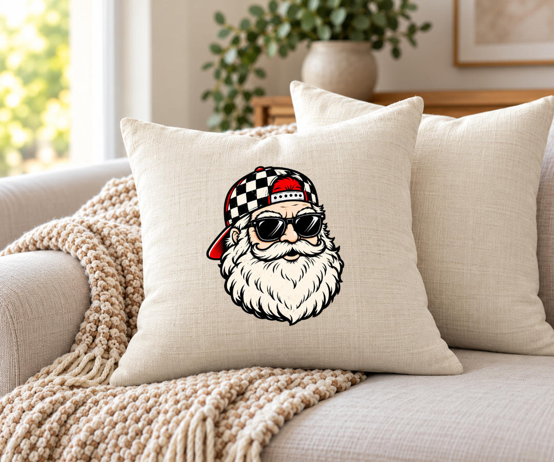 Racing Santa Pillow Cover
