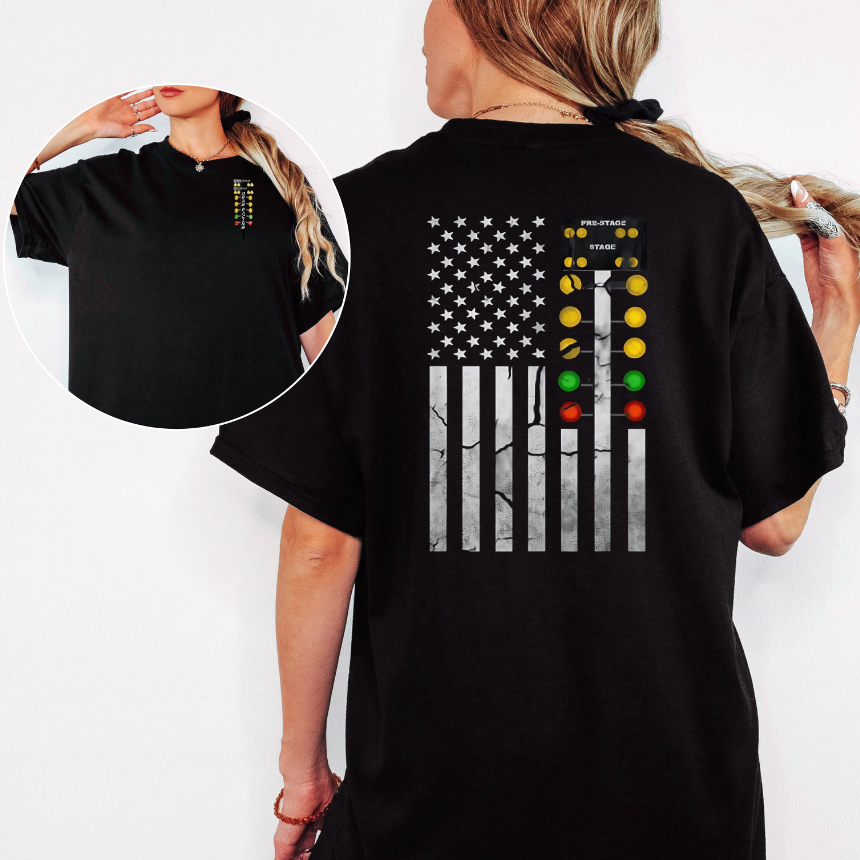 American Drag Racing Double-Sided T-Shirt - Gildan S-3XL