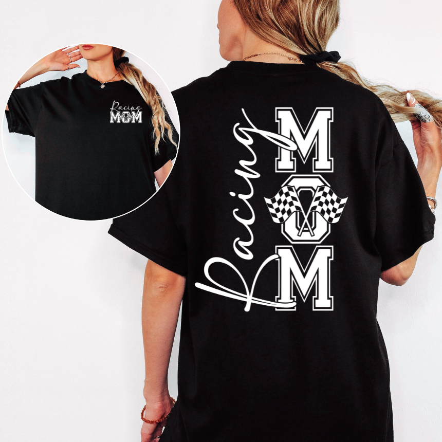 Racing Mom Double-Sided T-Shirt - Gildan S-3XL