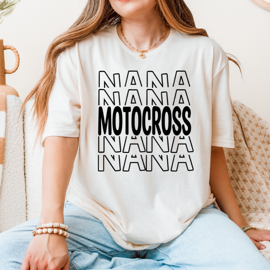 Nana Motocross Nana Stacked Tee | Gildan - S-3xl