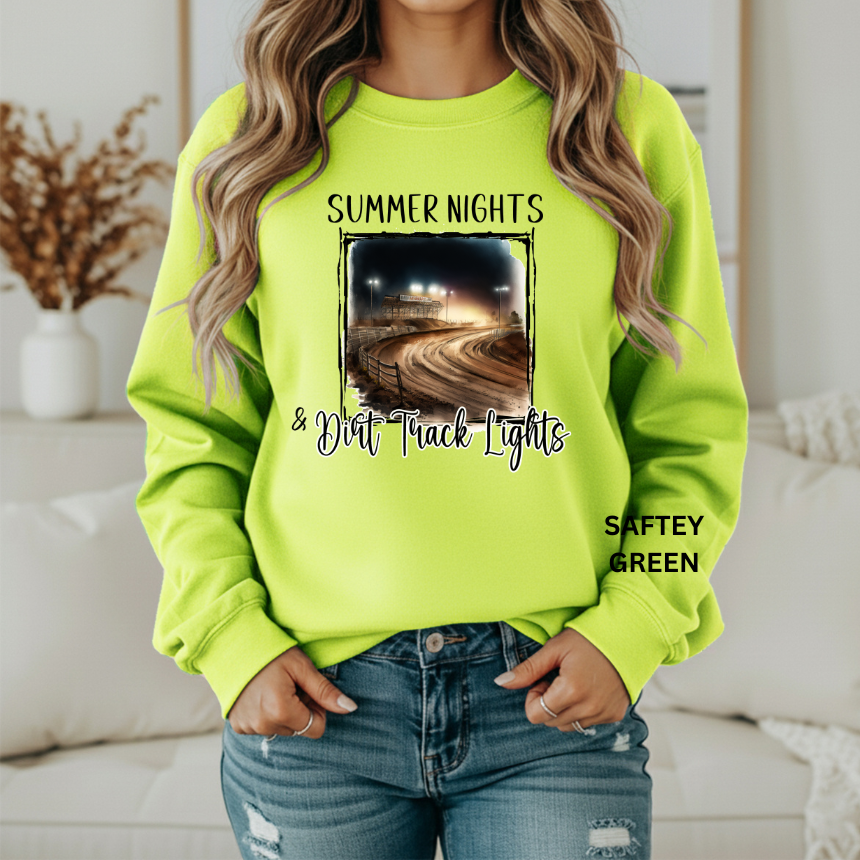 Summer Nights & Dirt Track Lights Sweatshirt - Sand - Unisex Gildan S-3XL