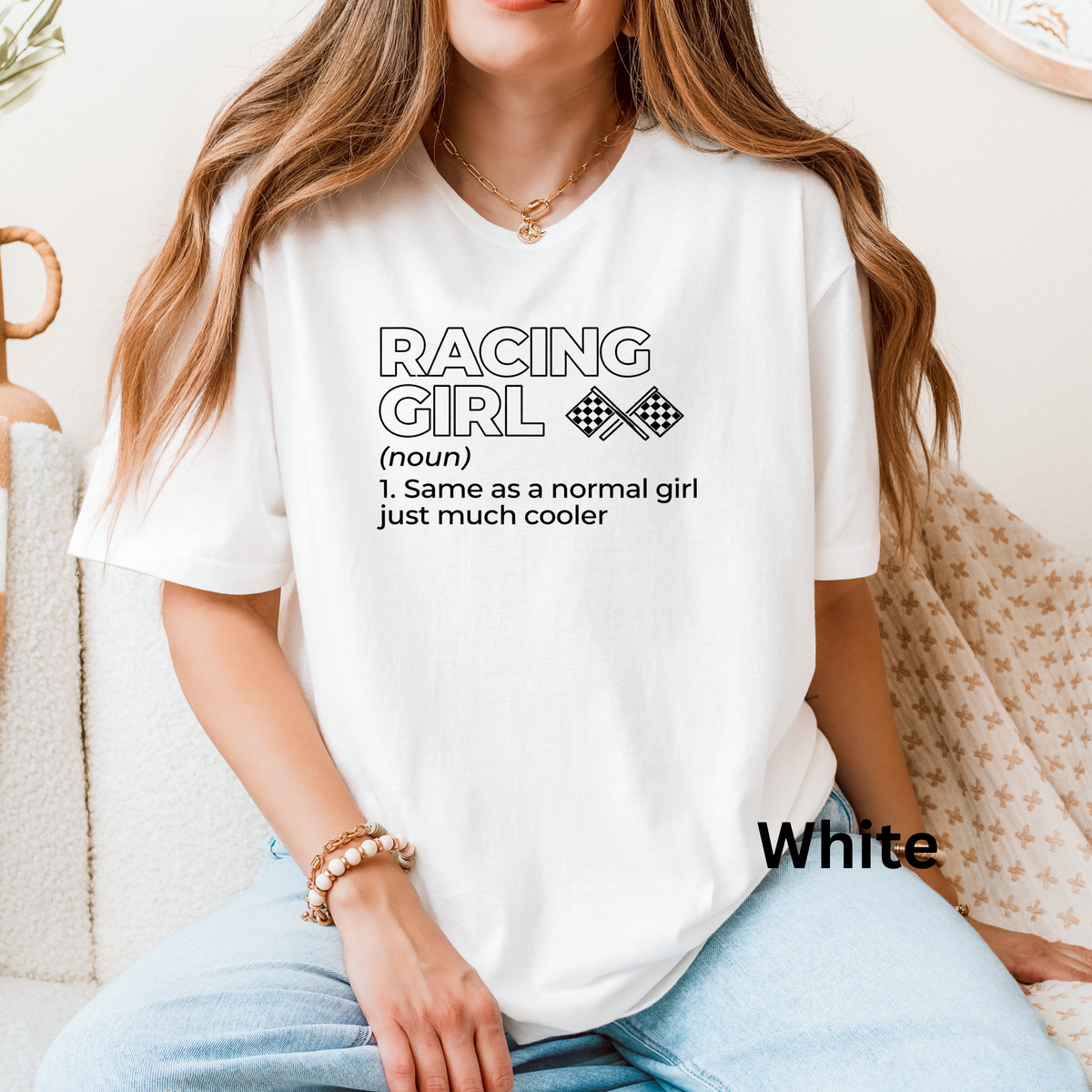Racing Girl Definition Graphic Tee –– Unisex Gildan Tee S-3XL