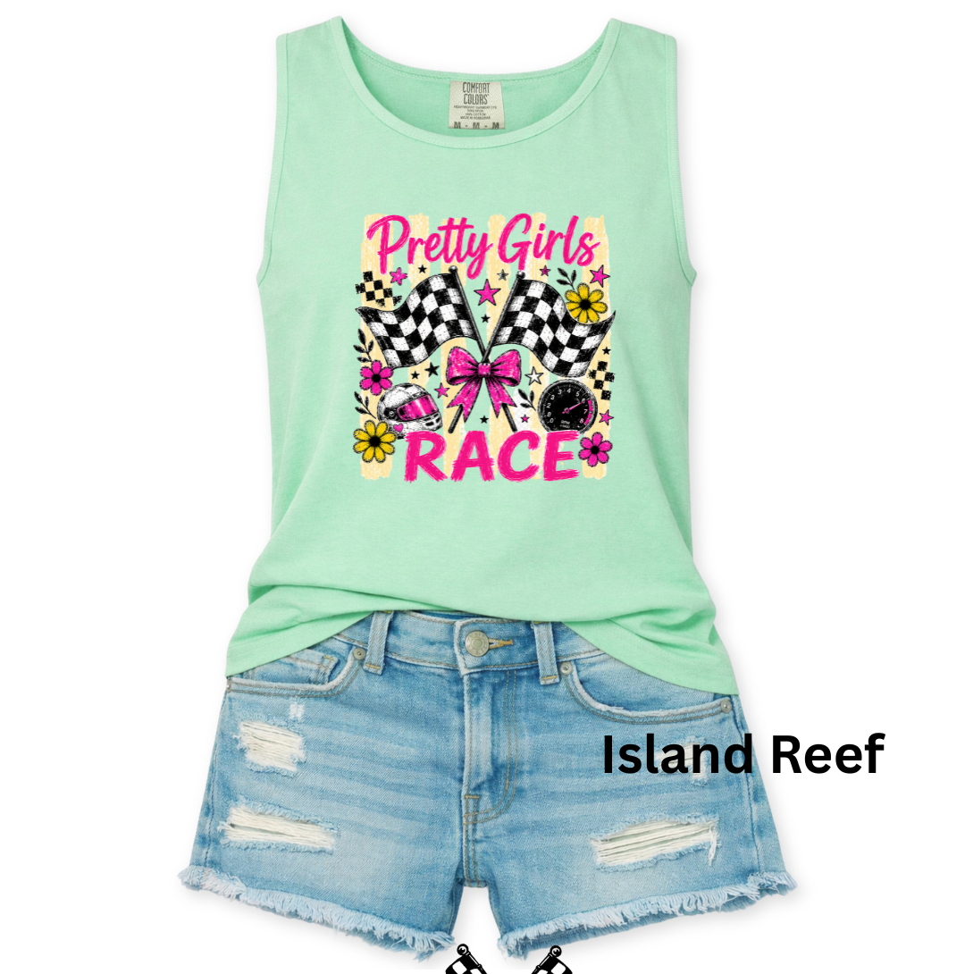 Pretty Girls Race Comfort Colors Tank –  S-3XL