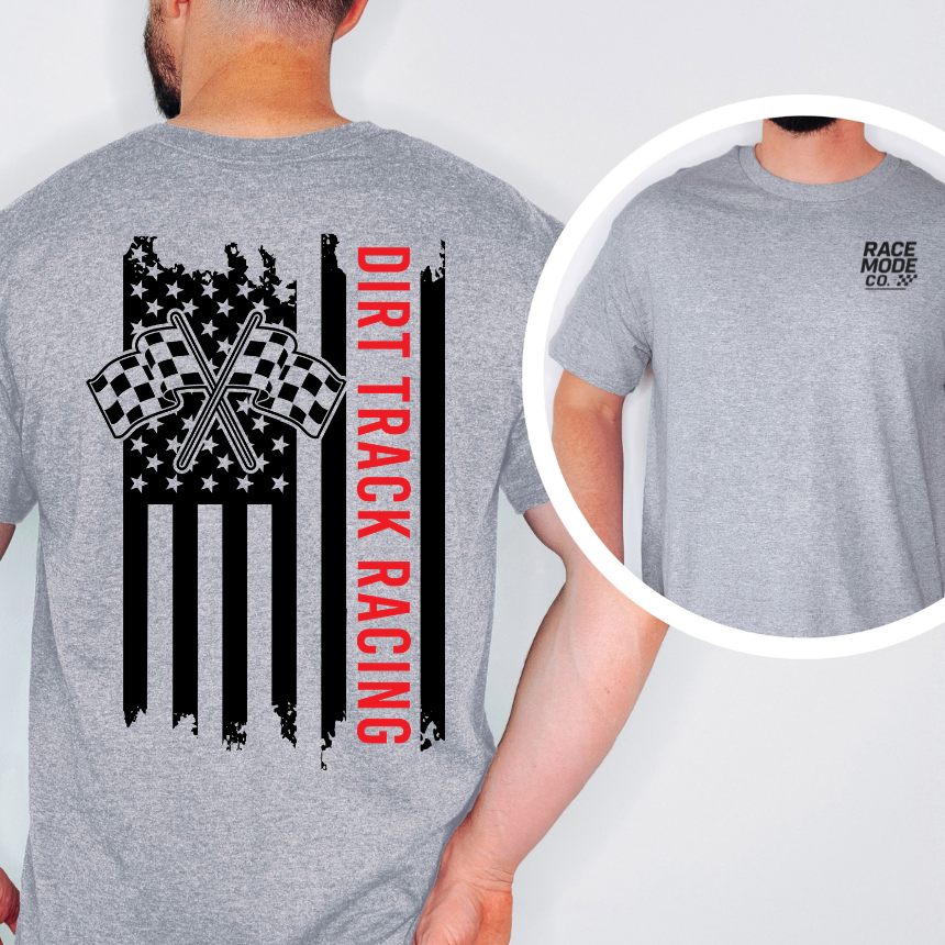 Dirt Track Racing Double-Sided T-Shirt - Gildan S-5XL