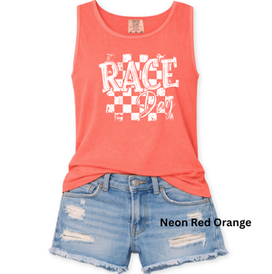 Race Day Tank Top - Comfort Colors Unisex S-3XL