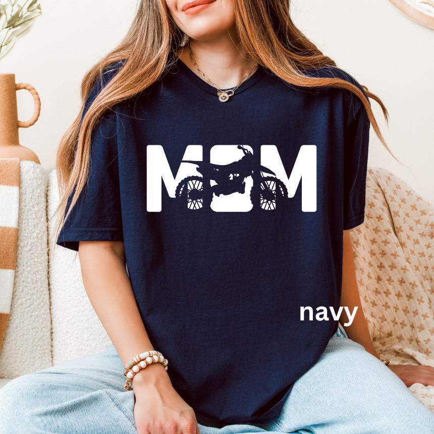 MOM Dirt Bike T-Shirt - Bold Typography - Unisex Gildan S-4XL