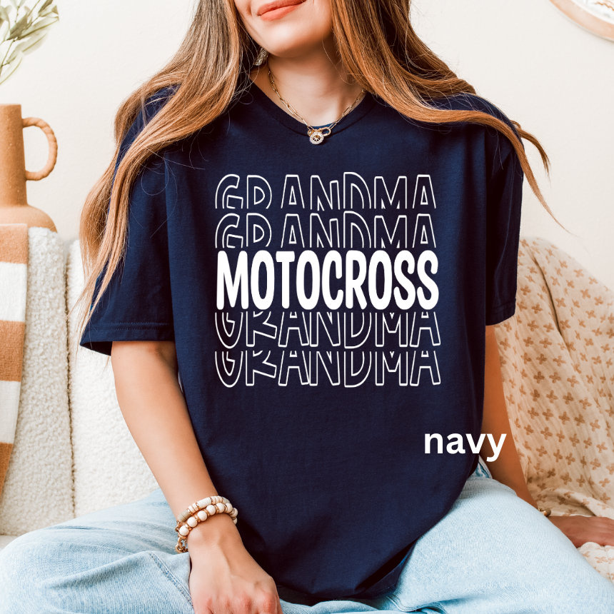 Motocross Grandma T-Shirt - White - Gildan Unisex S-3XL
