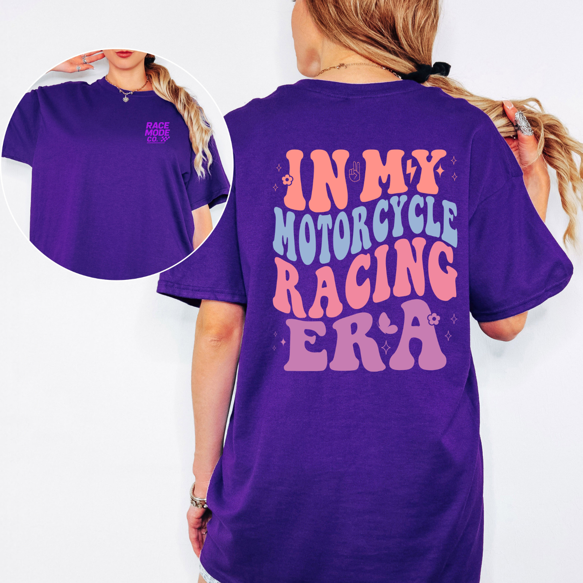 In My Motorcycle Racing Era Double-Sided T-Shirt - Gildan S-3XL