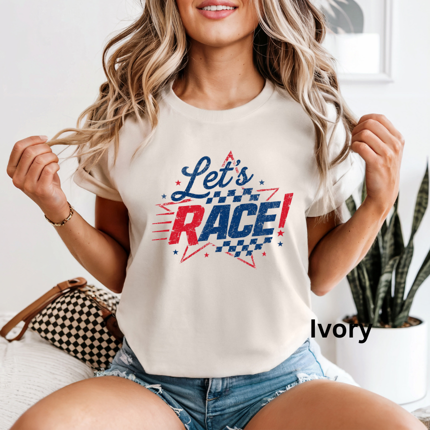 Let's Race Graphic Tee –Comfort Colors - S-3XL