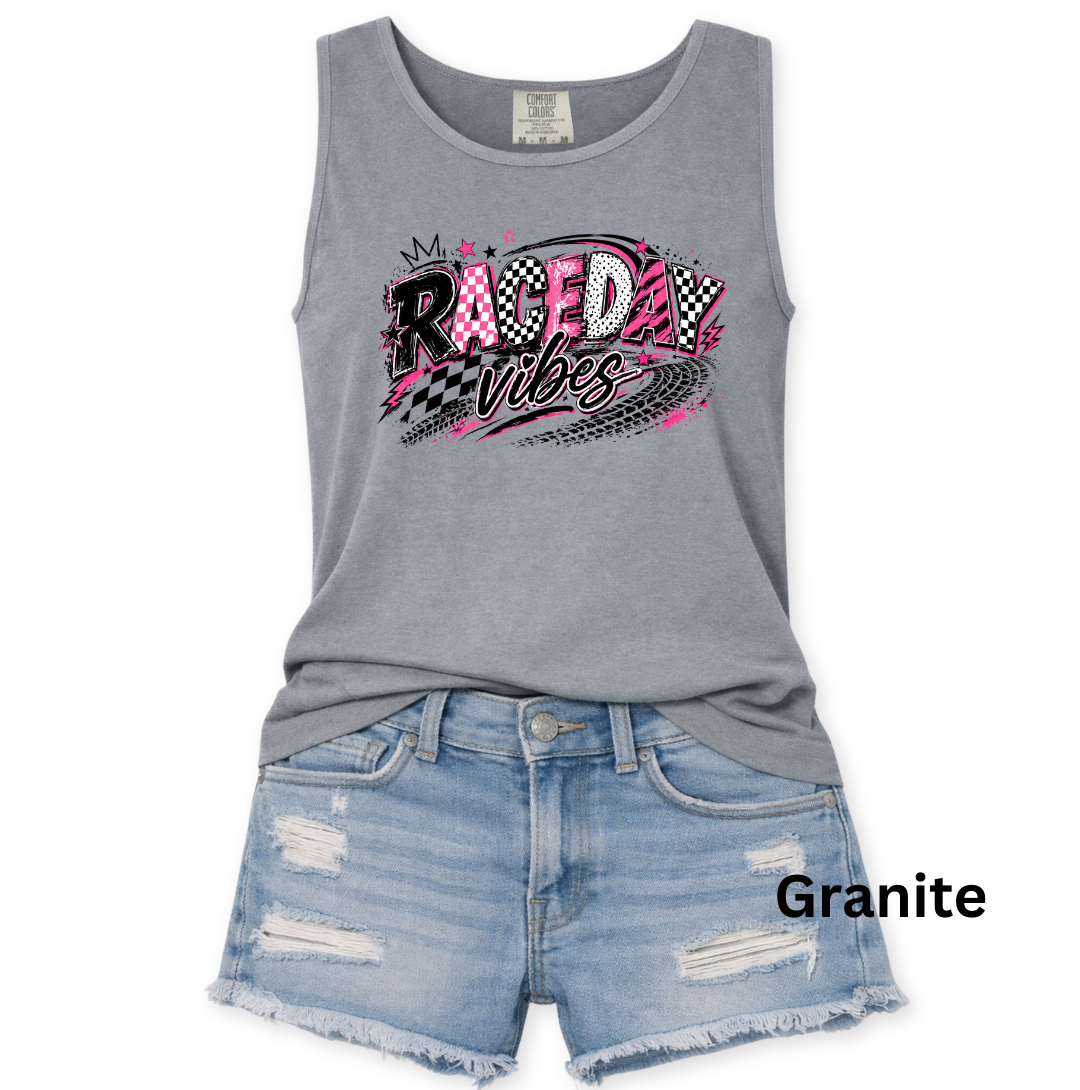 RACEDAY VIBES TANK - COMFORT COLORS - S-3XL