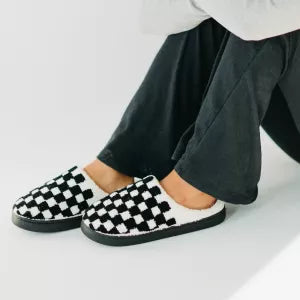 RACING FOR A CURE CHECKERED T1D SLIPPERS