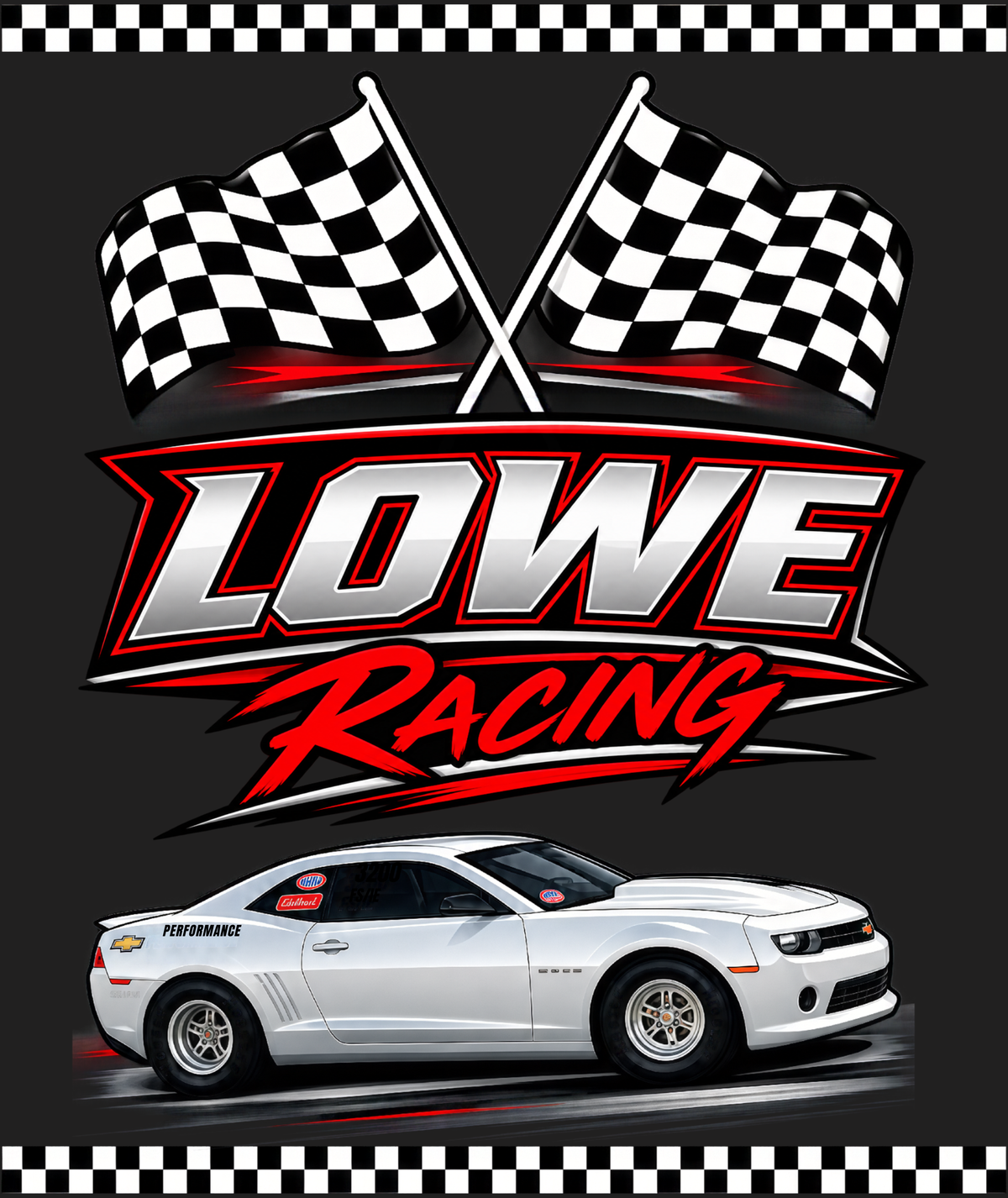 CUSTOM CHECKERED FLAG RACE BLANKET