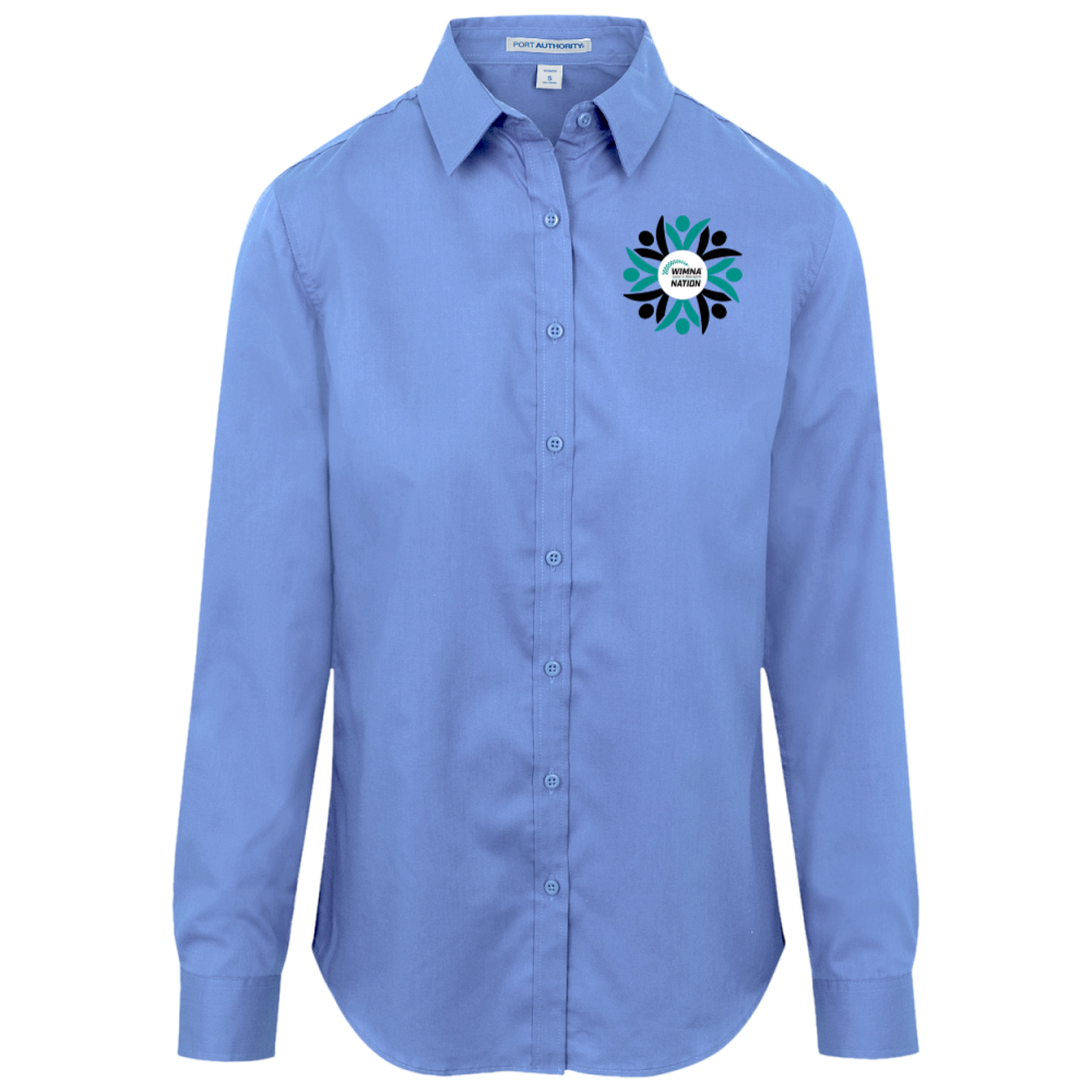 Port Authority Womens Long Sleeve SuperPro Twill Shirt - L663