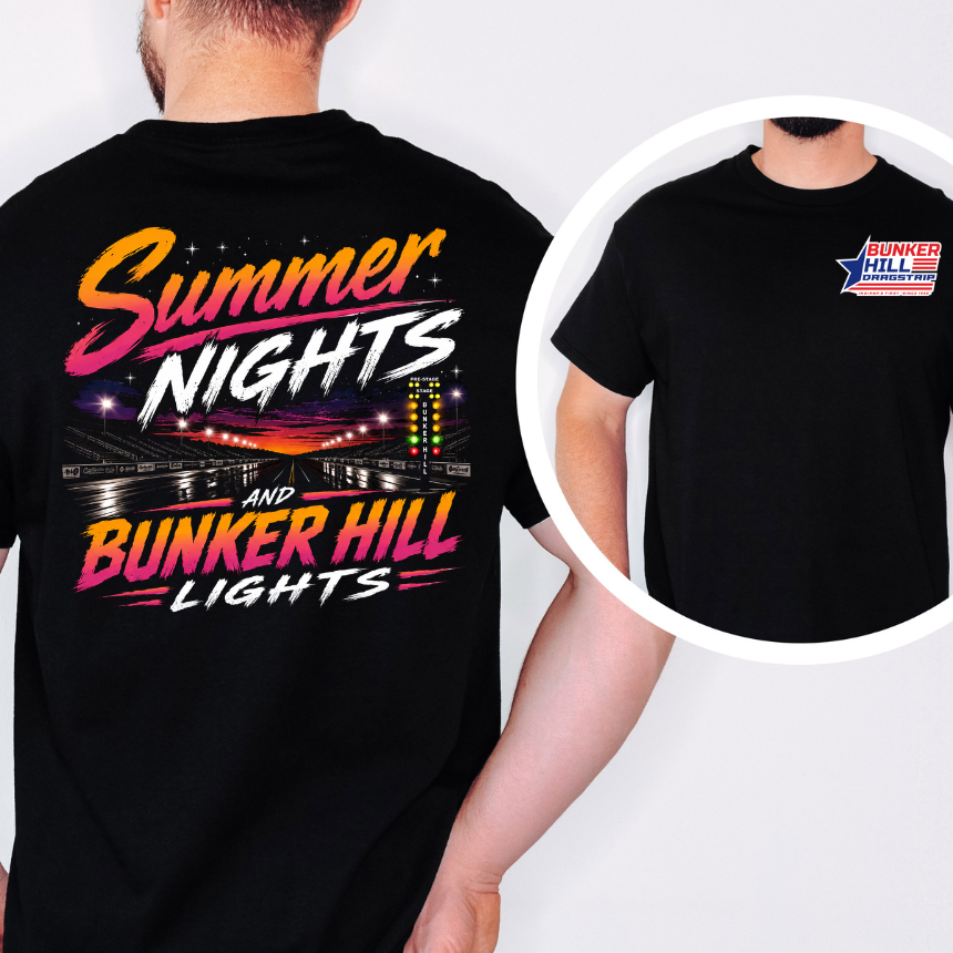 SUMMER NIGHT AND BUNKER HILL LIGHTS - BACK DESIGN GILDAN