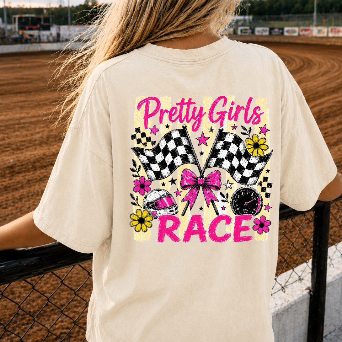 Pretty Girls Race Comfort Colors Tee –  S-3XL