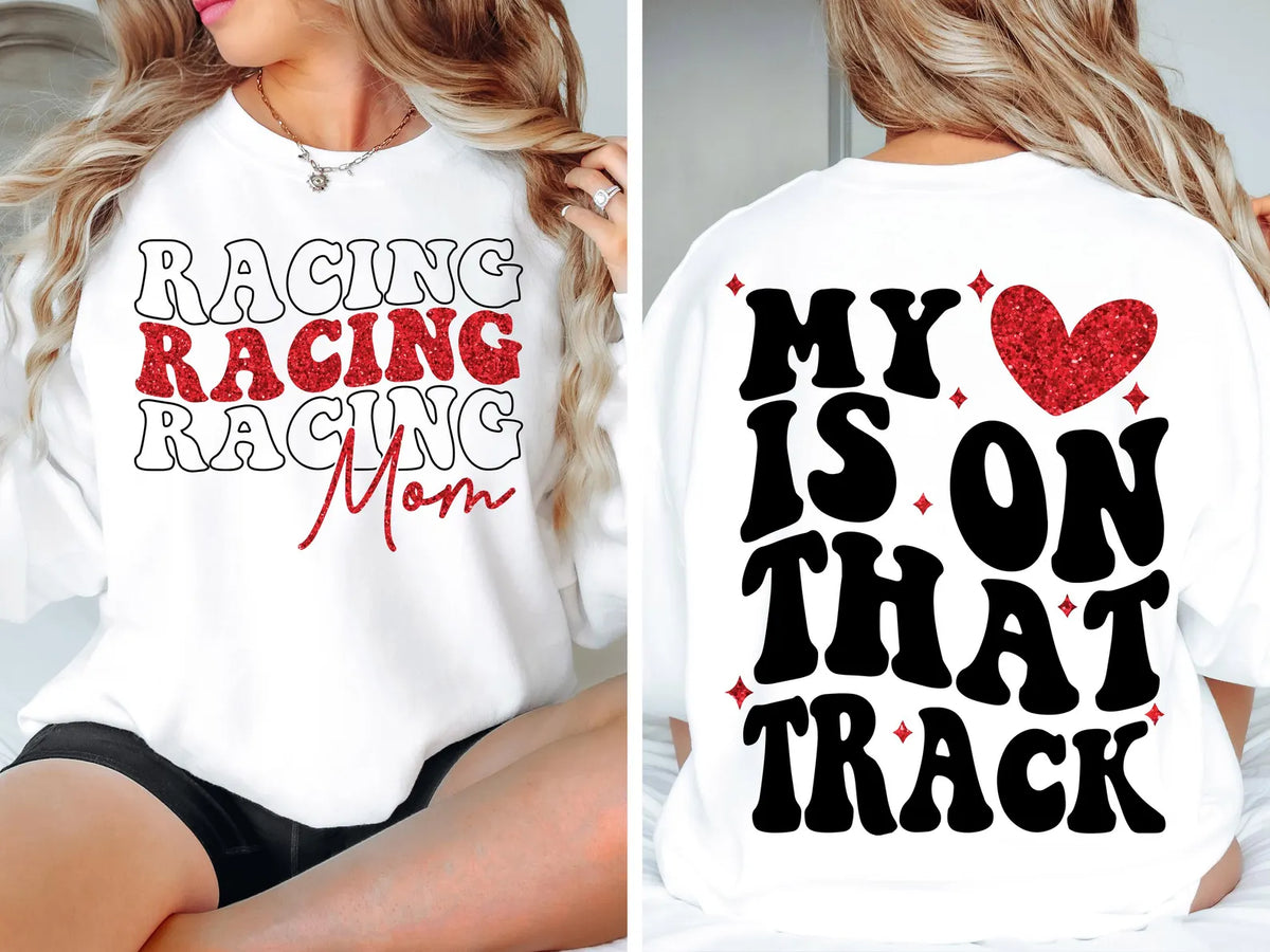 White Racing Mom Sweatshirt