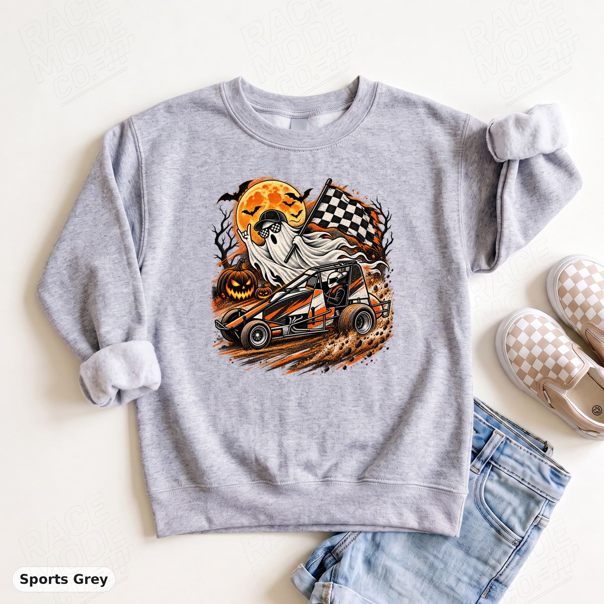 YOUTH - Halloween Sprint Car Ghost — Gildan 18000B