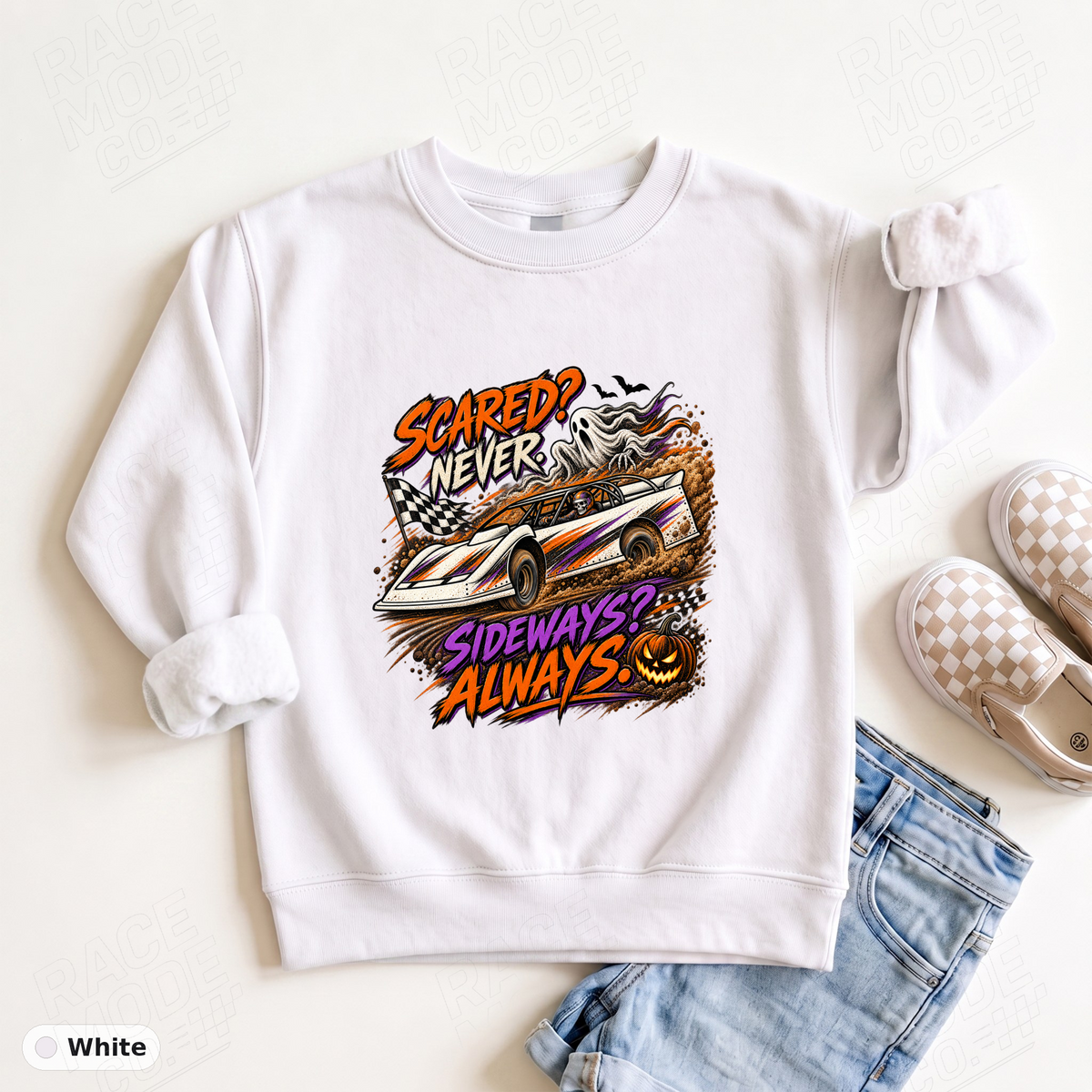 YOUTH - Scared? Never. Sideways? Always. — Gildan 18000B