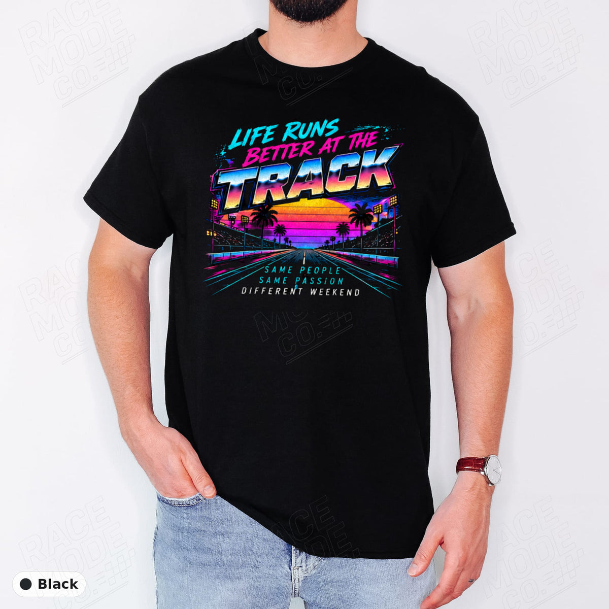 Life Runs Better At The Track — Gildan 5000
