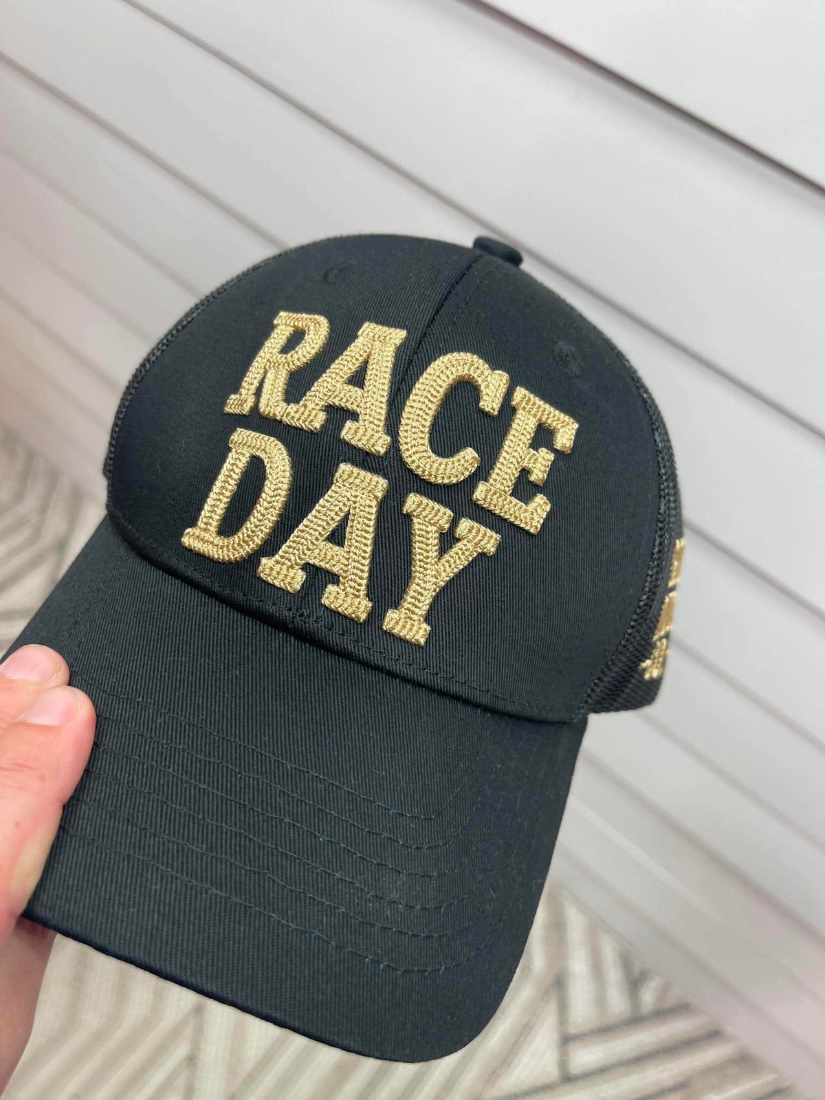 RACE DAY CHAIN STITCHED 3D EMBRODIDED SNAP BACK HAT